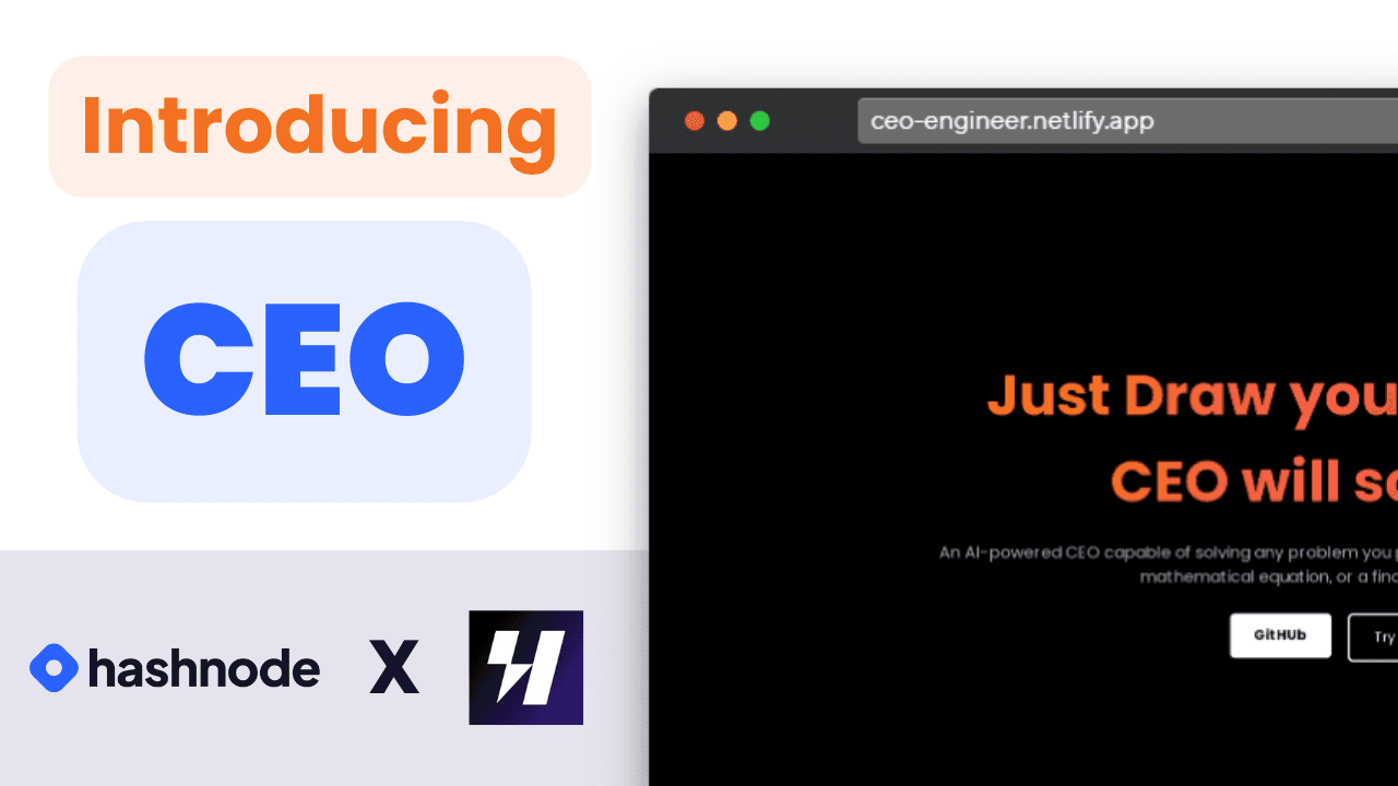 Introducing CEO - Just Draw your problem, CEO will solve it.